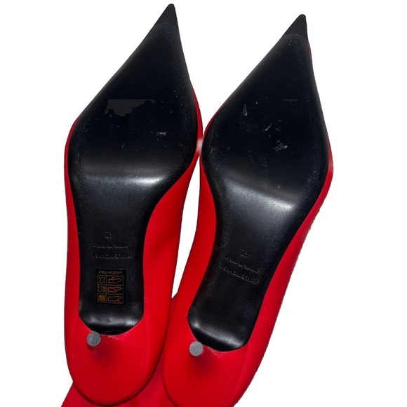 Balenciaga Knife ankle boots red sock EU 42 US 11 pointed toe stretch 80mm new - Picture 9 of 12